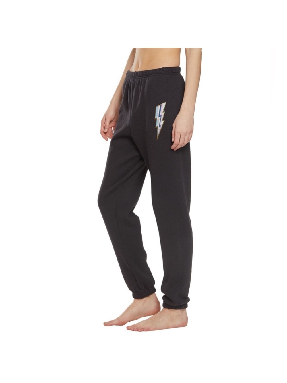 Spiritual Gangster Jogger Sweatpants with Lightning Bolt Graphic